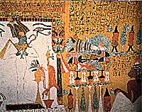 エジプト・ルクソールのセンネジェムの墓壁画