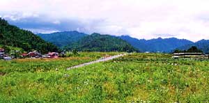 開田村の風景