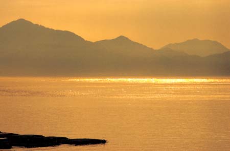 夕暮れの瀬戸内海