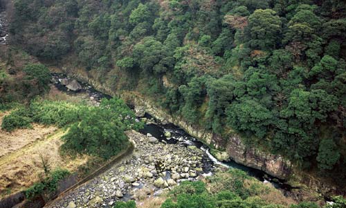 白川に合流する黒川